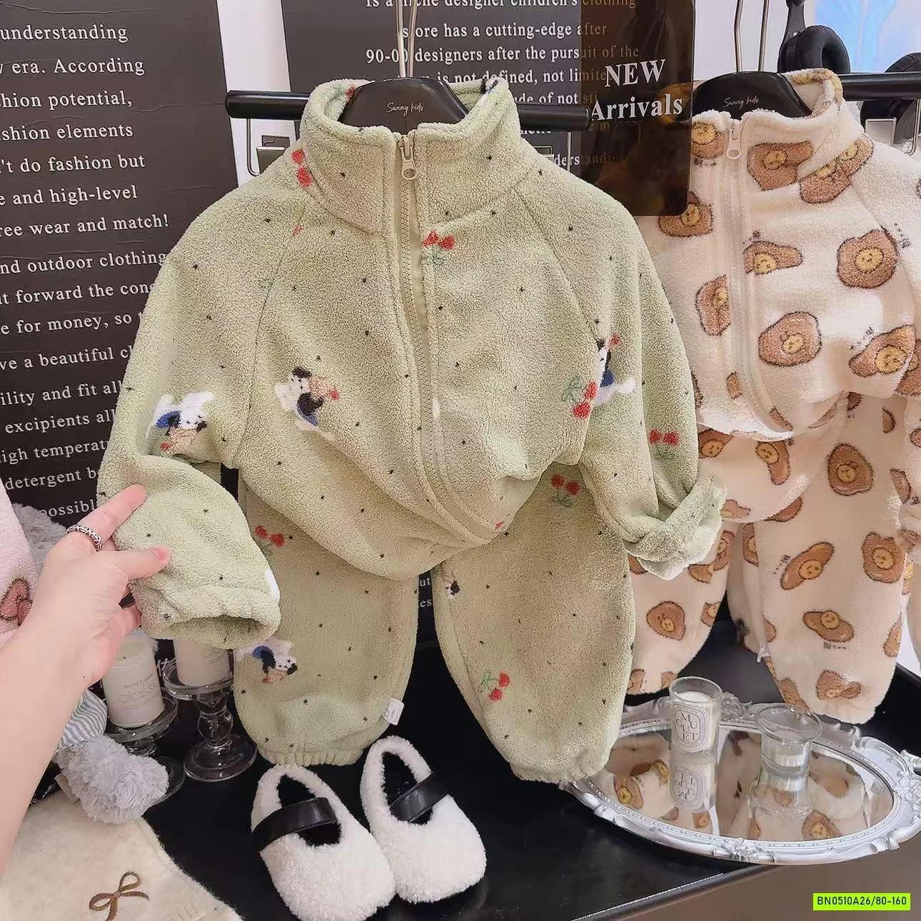 BỘ LÔNG ÁO KHOÁC HỌA TIẾT