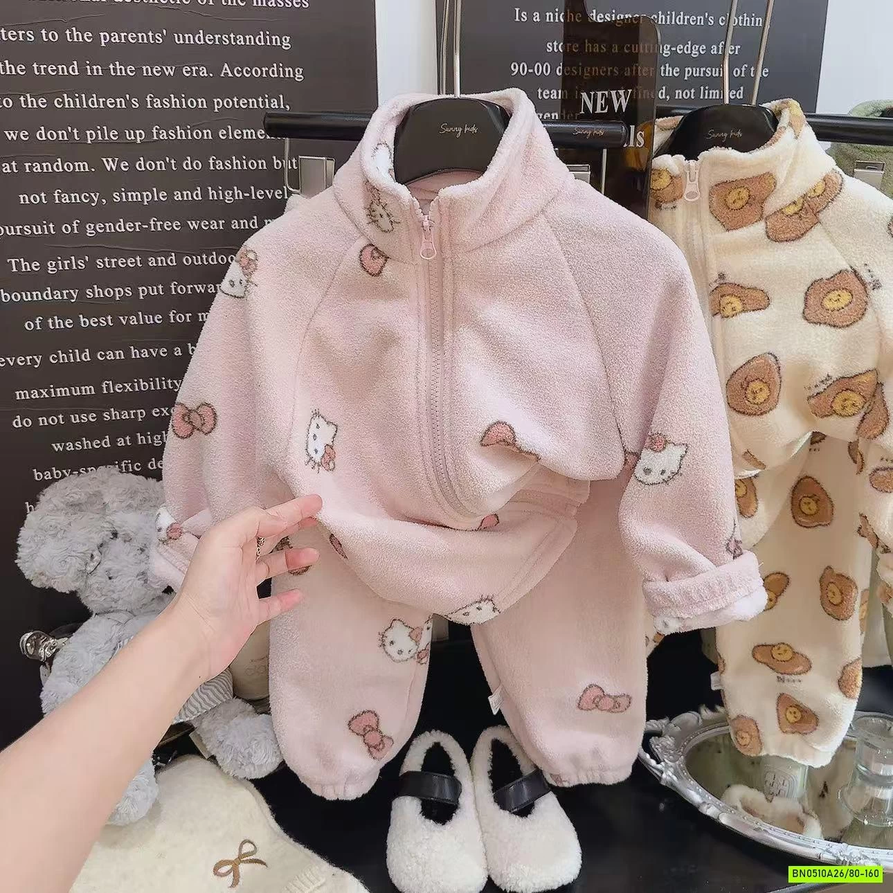 BỘ LÔNG ÁO KHOÁC HỌA TIẾT