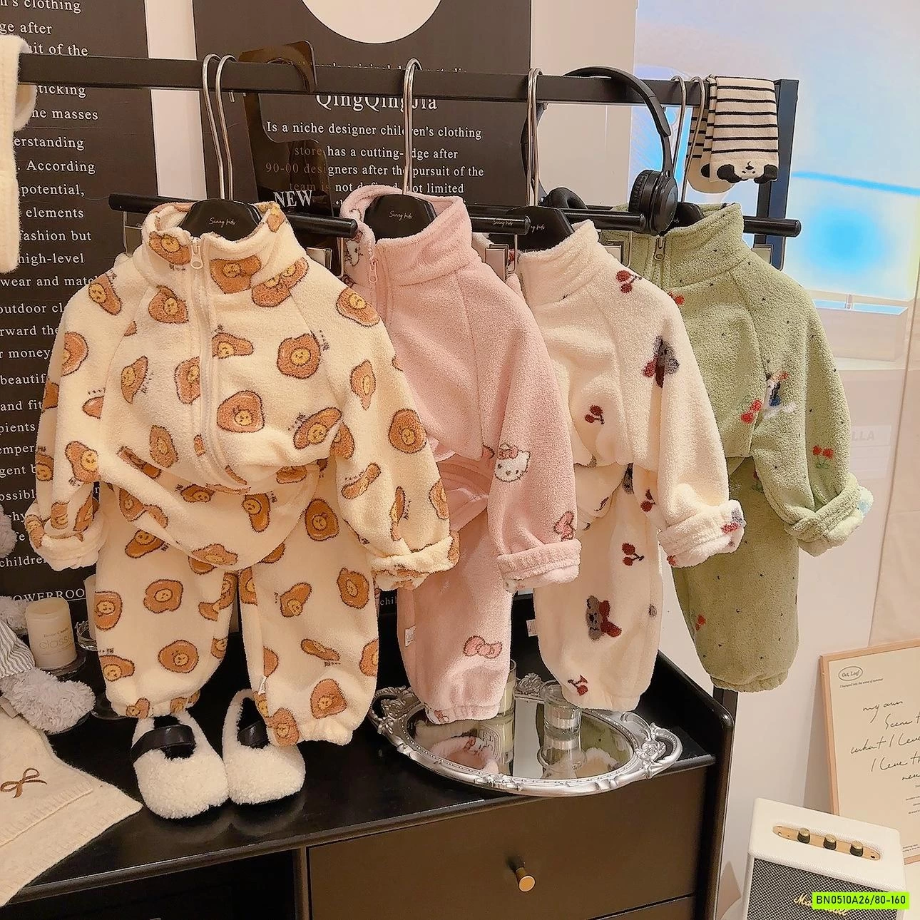 BỘ LÔNG ÁO KHOÁC HỌA TIẾT