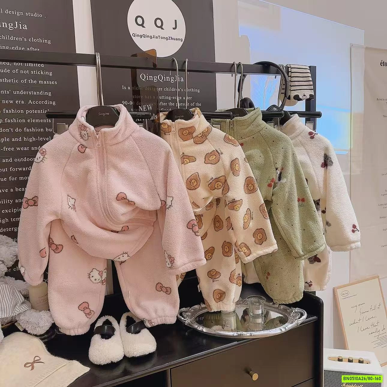 BỘ LÔNG ÁO KHOÁC HỌA TIẾT