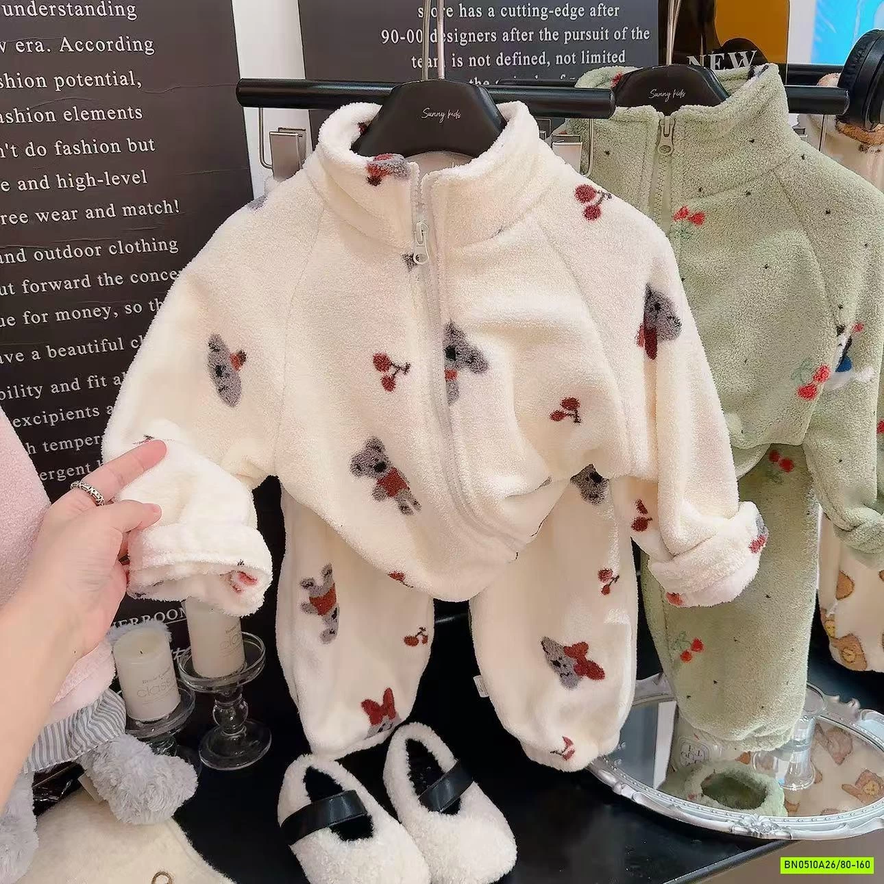 BỘ LÔNG ÁO KHOÁC HỌA TIẾT