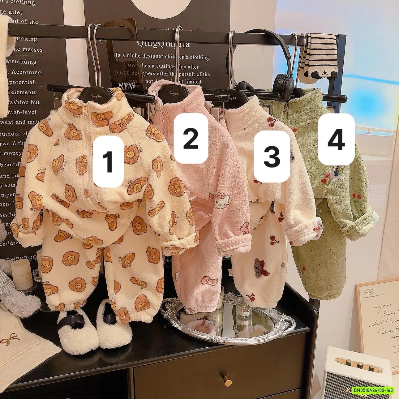 BỘ LÔNG ÁO KHOÁC HỌA TIẾT