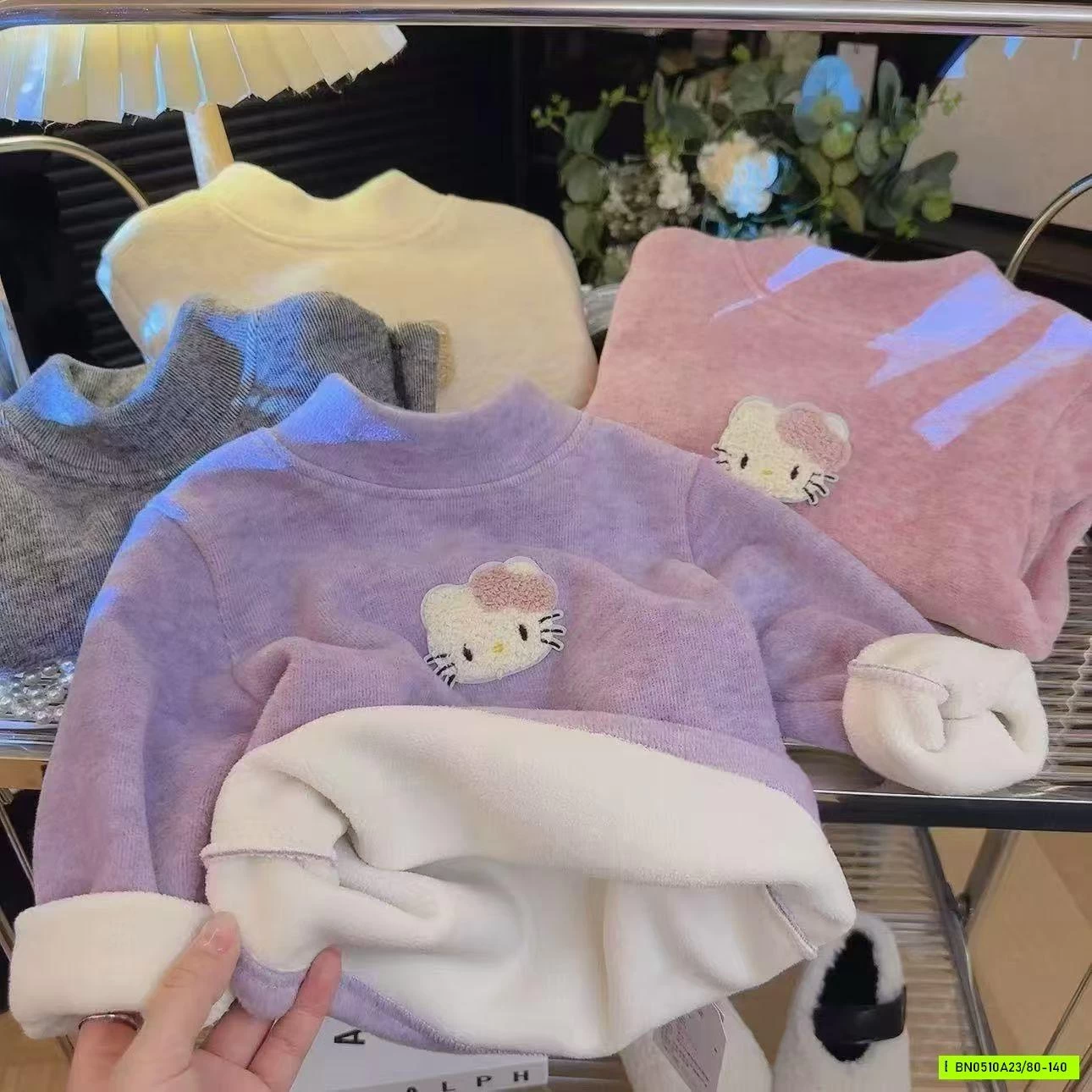 ÁO NỈ LÔNG CỪU CỔ 3P