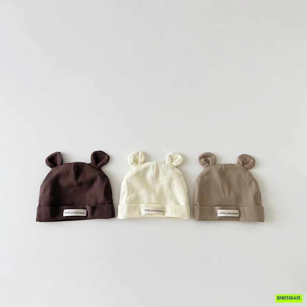 MŨ COTTON TAI GẤU