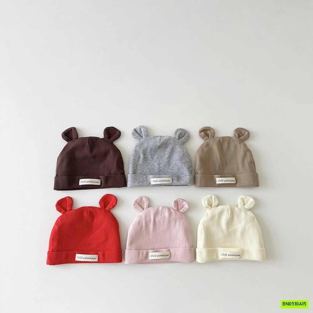 MŨ COTTON TAI GẤU