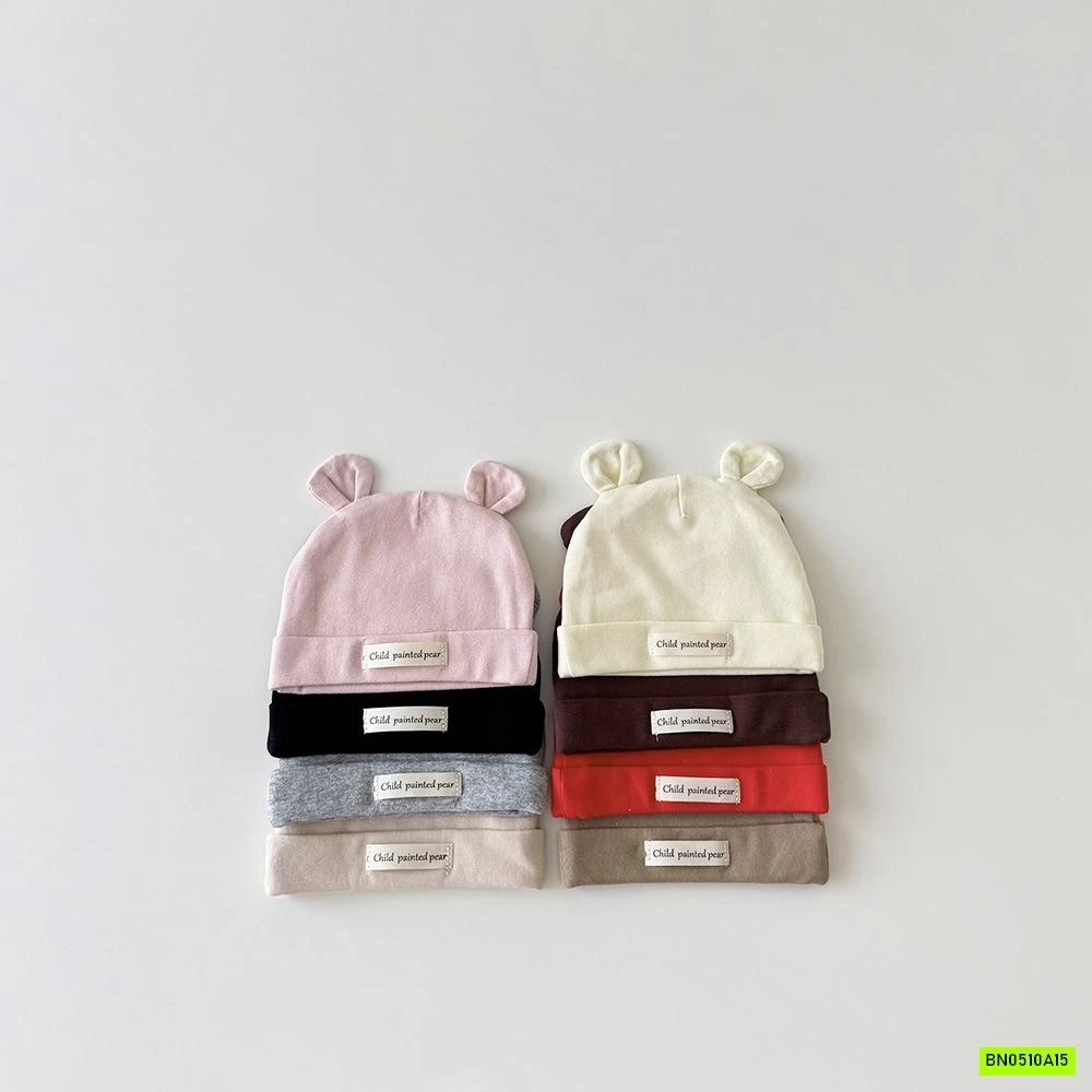 MŨ COTTON TAI GẤU