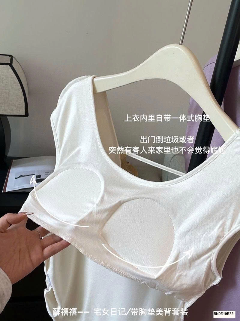 BỘ NGỦ COTTON MỀM CỘC TAY