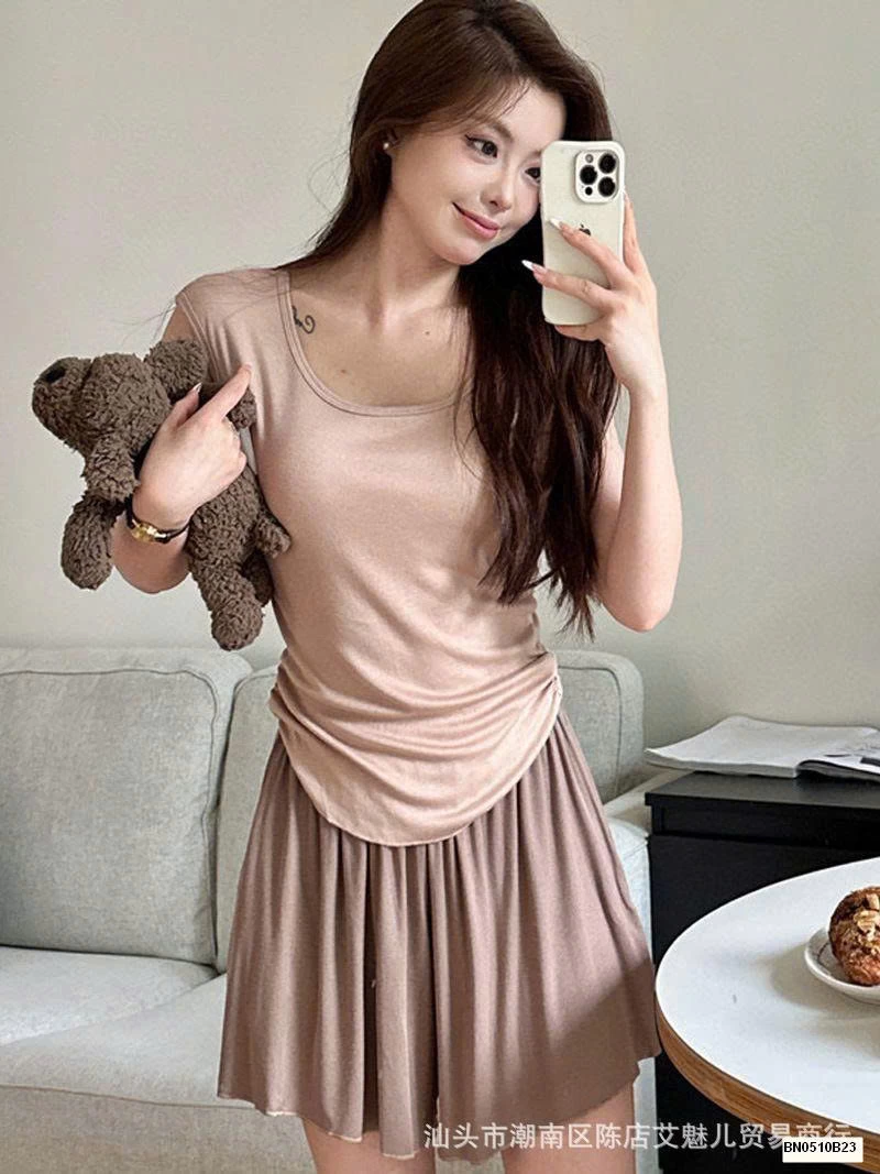 BỘ NGỦ COTTON MỀM CỘC TAY
