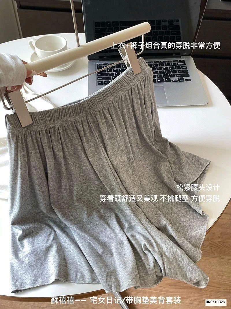 BỘ NGỦ COTTON MỀM CỘC TAY