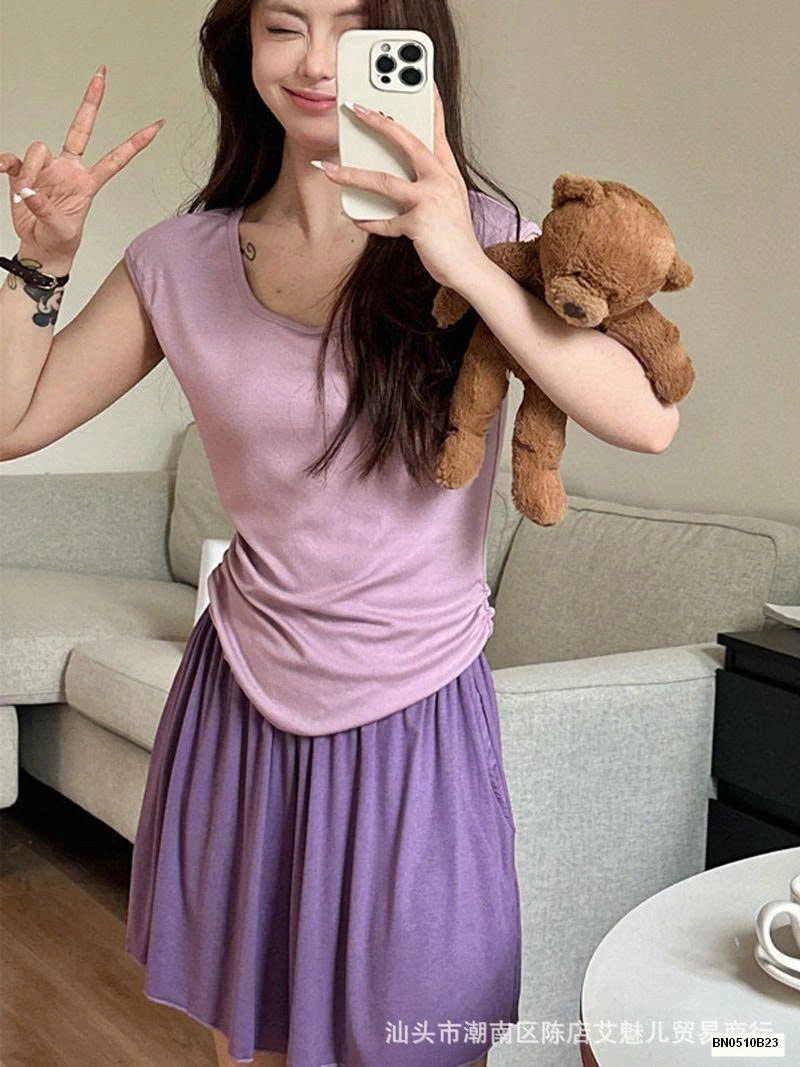 BỘ NGỦ COTTON MỀM CỘC TAY