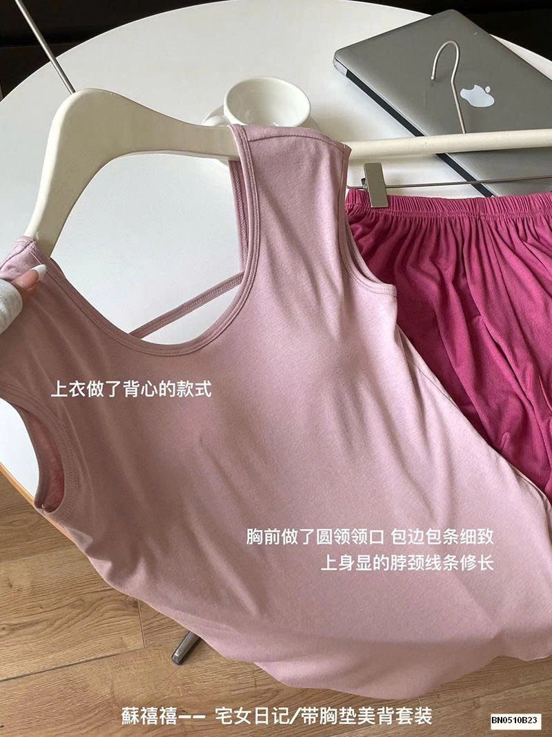 BỘ NGỦ COTTON MỀM CỘC TAY