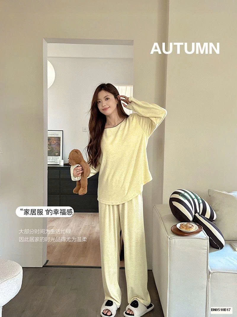 BỘ NGỦ COTON TRƠN MÙA THU