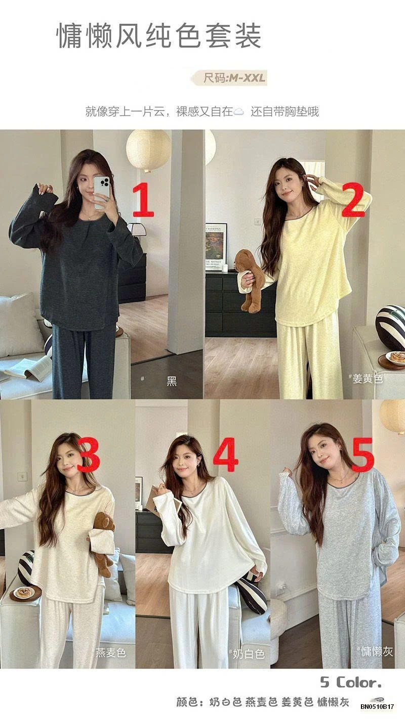 BỘ NGỦ COTON TRƠN MÙA THU