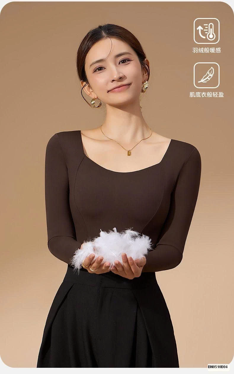 ÁO GIỮ NHIỆT NỮ CỔ VUÔNG