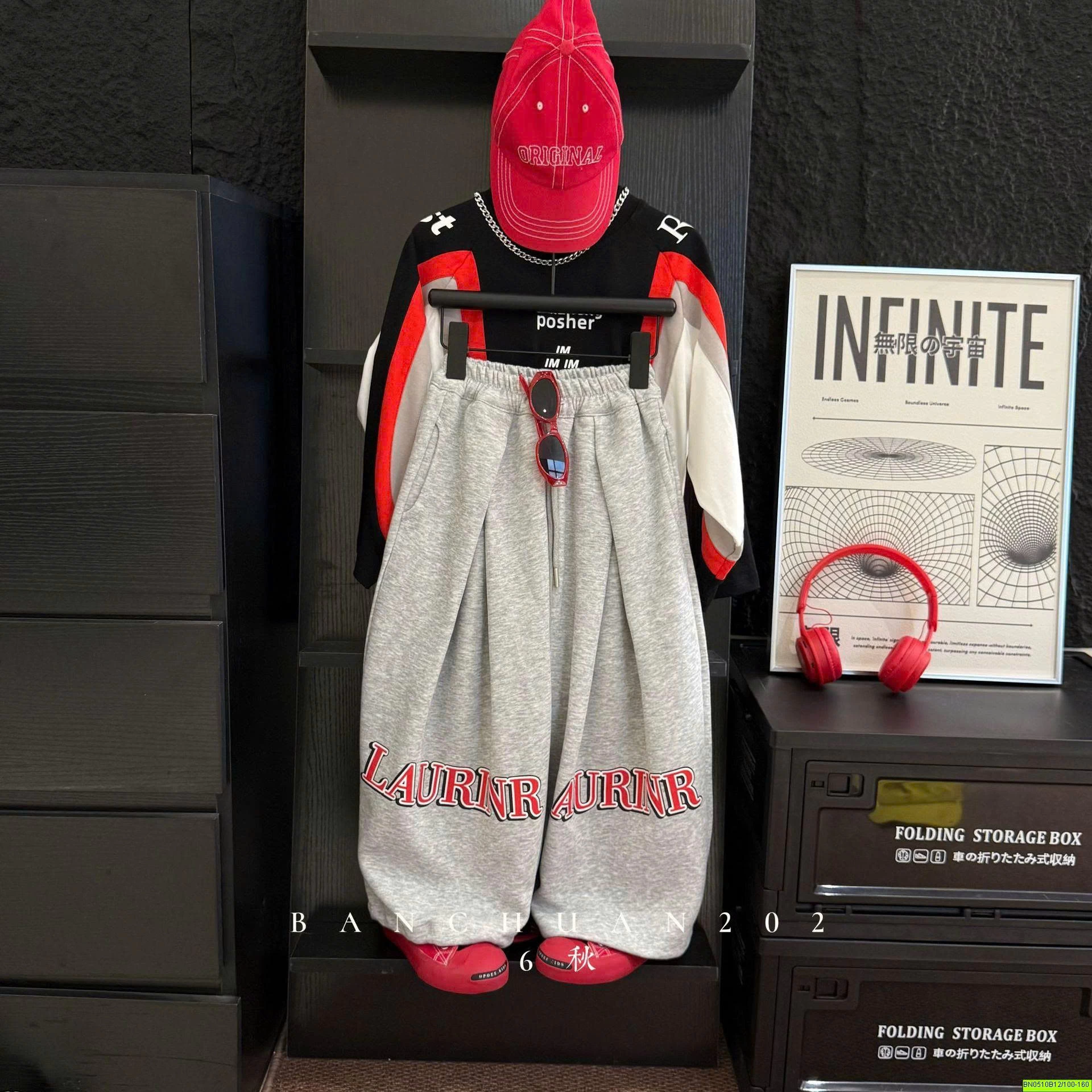 QUẦN NỈ DÁNG RỘNG IN CHỮ