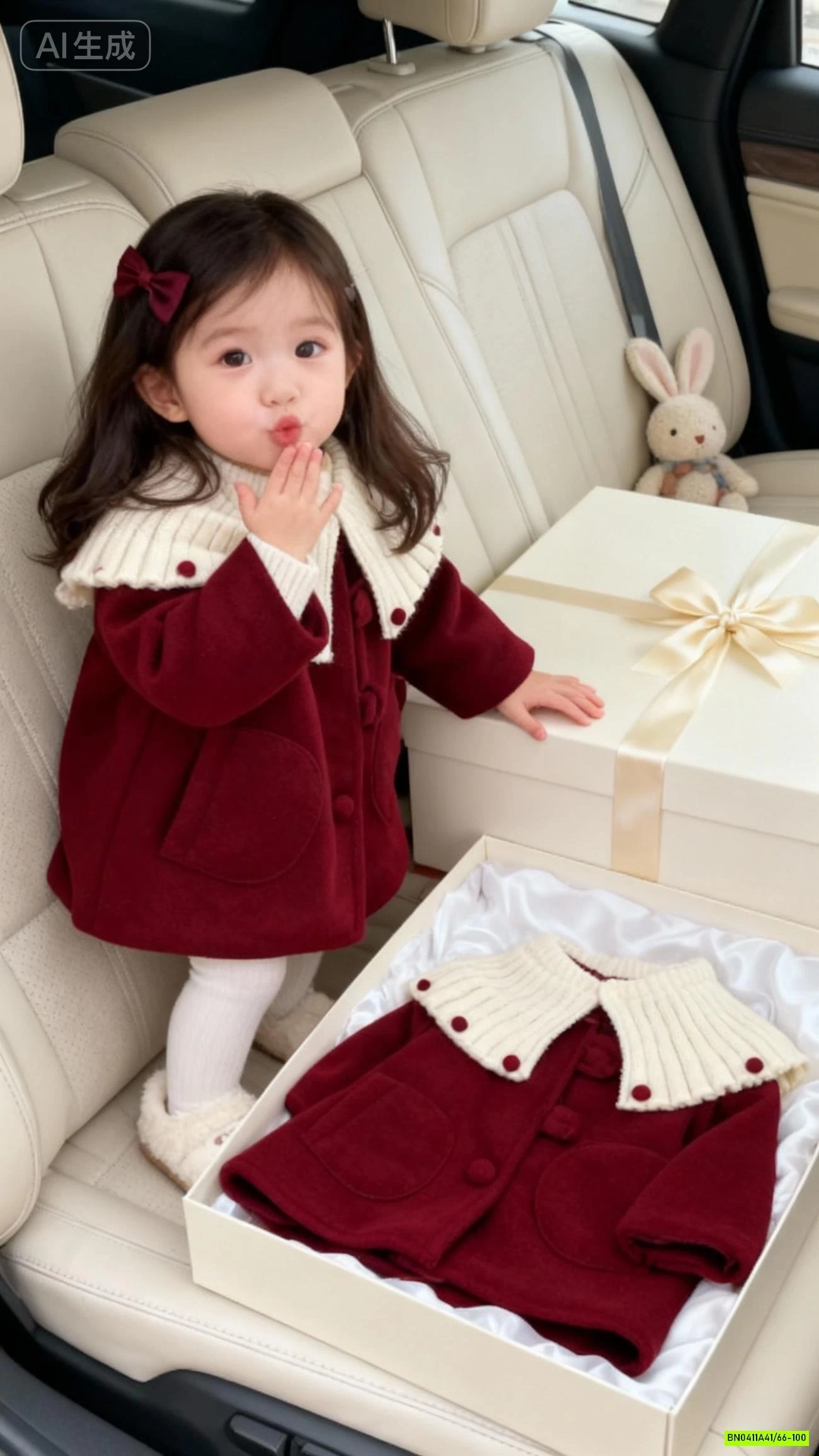 KHOÁC NỈ ĐỎ LÓT NHUNG KÈM CHOÀNG