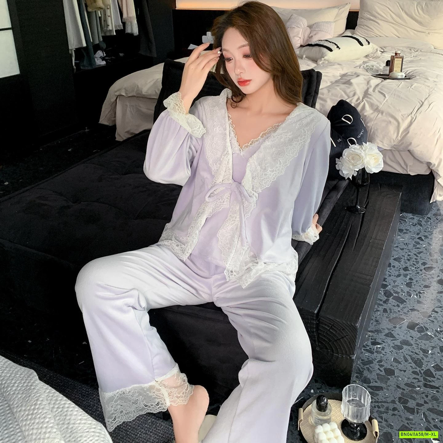 BỘ NGỦ NHUNG 3 CHI TIẾT CAO CẤP