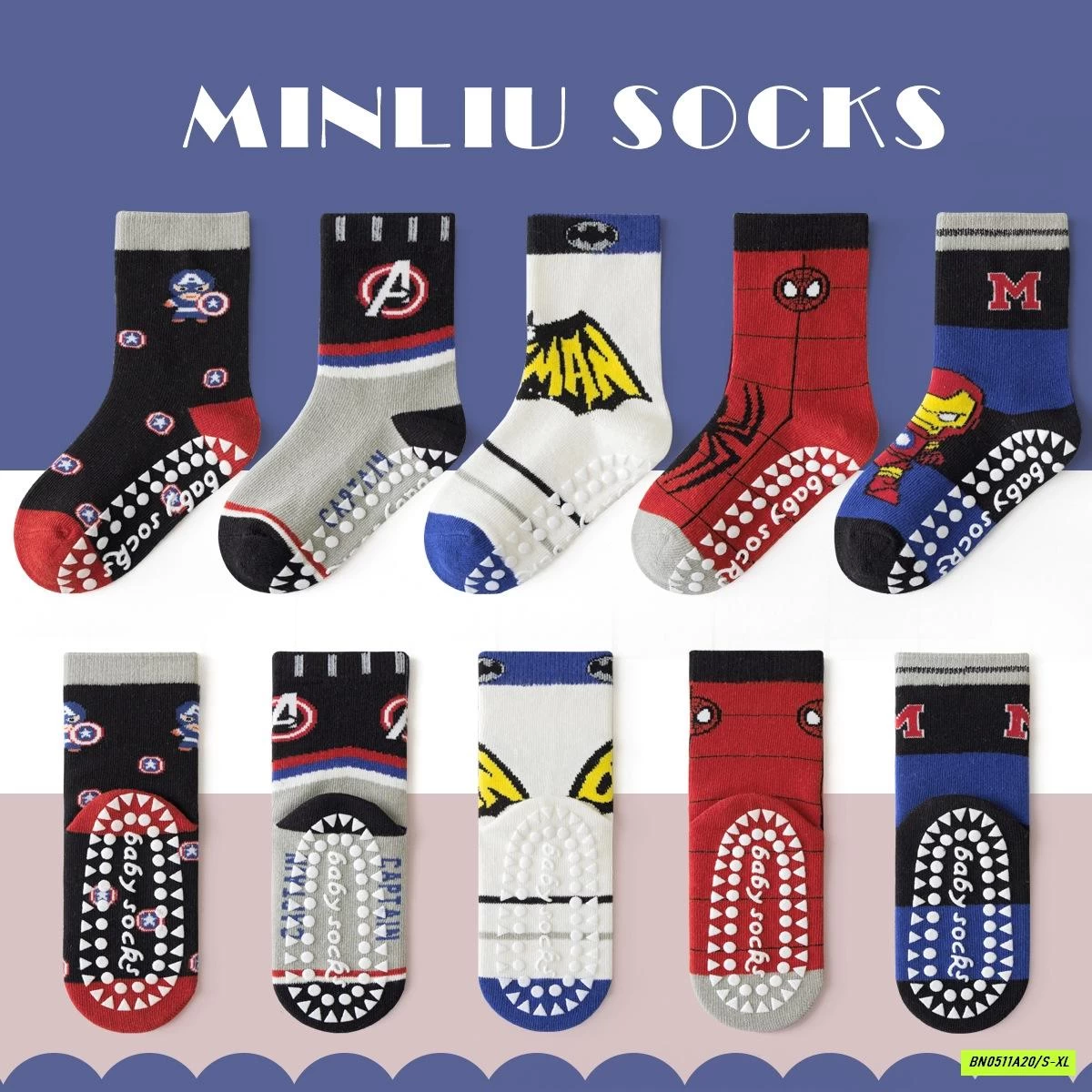 SÉT 5Đ TẤT CHỐNG TRƯỢT SIÊU NHÂN