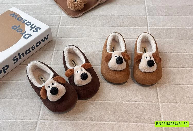 GIÀY DA LỘN LÔNG CỪU GẮN CÚN