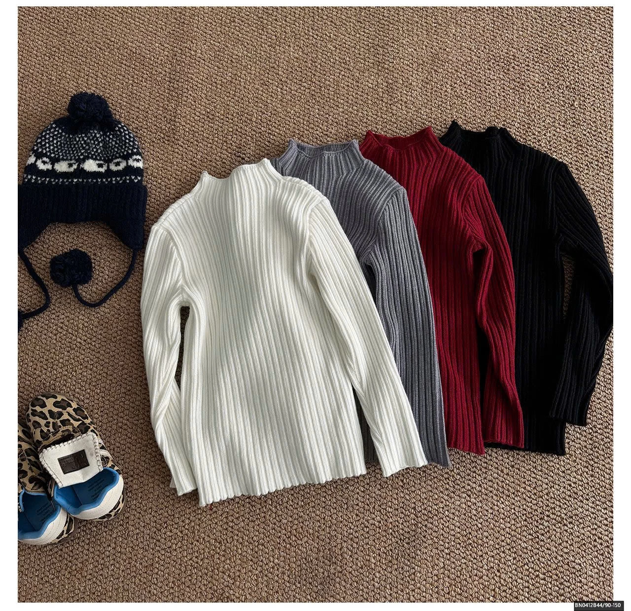 ÁO LEN GÂN CỔ LỌ AOAOKIDS