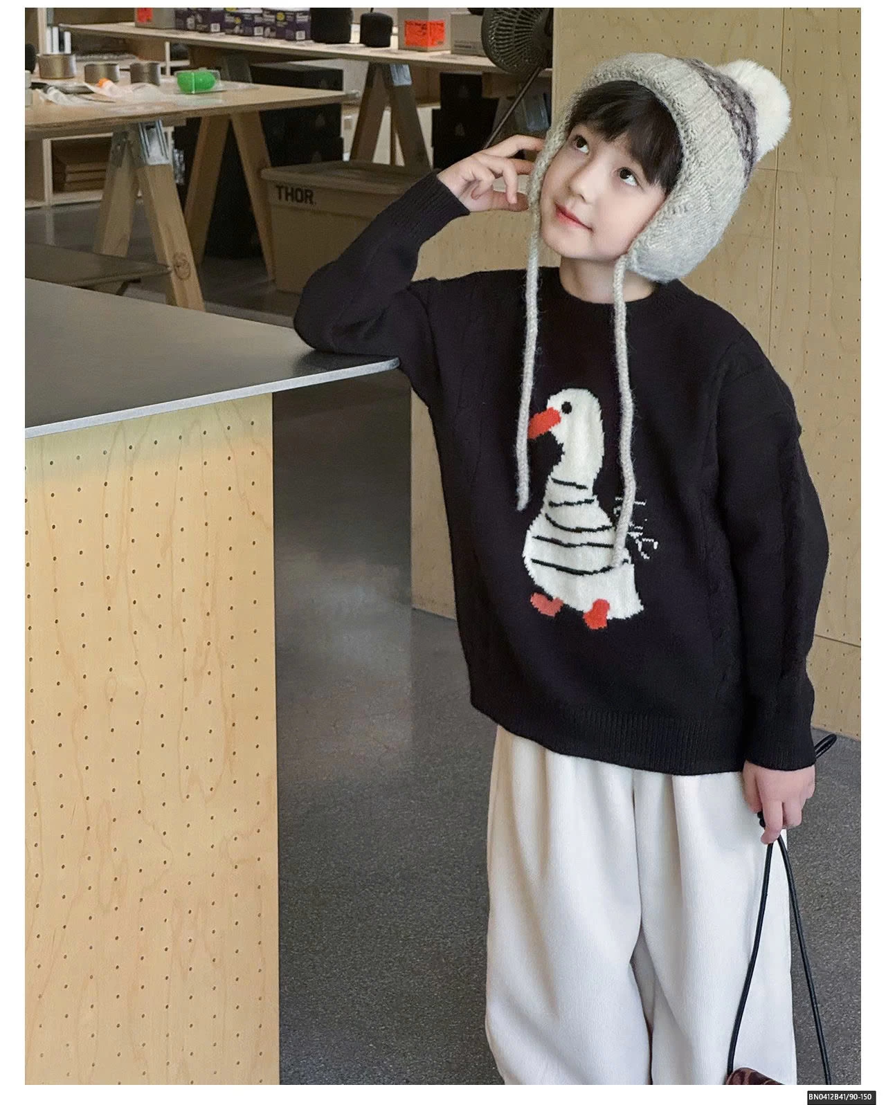 ÁO LEN CỔ TRÒN CON VỊT AOAOKIDS