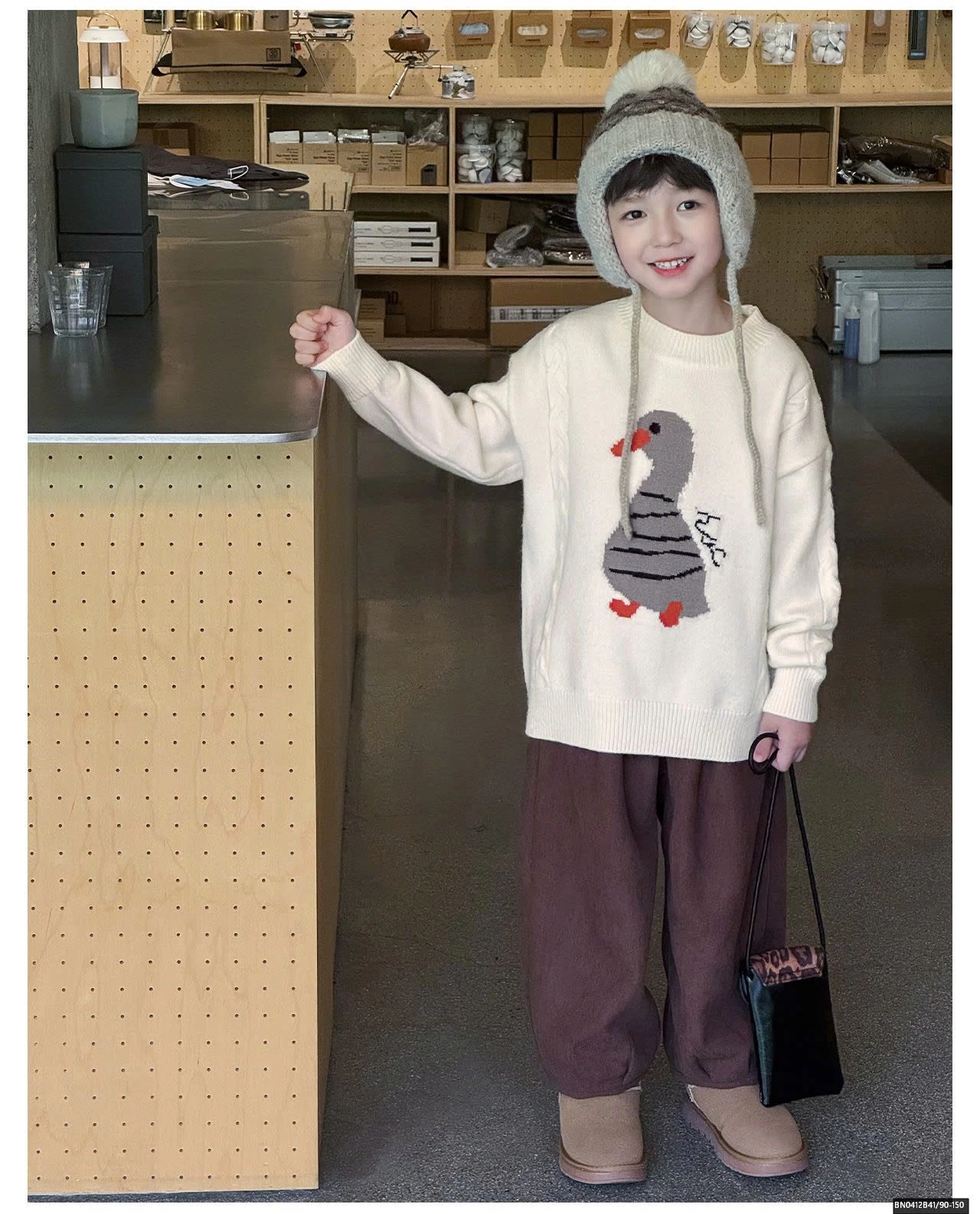 ÁO LEN CỔ TRÒN CON VỊT AOAOKIDS