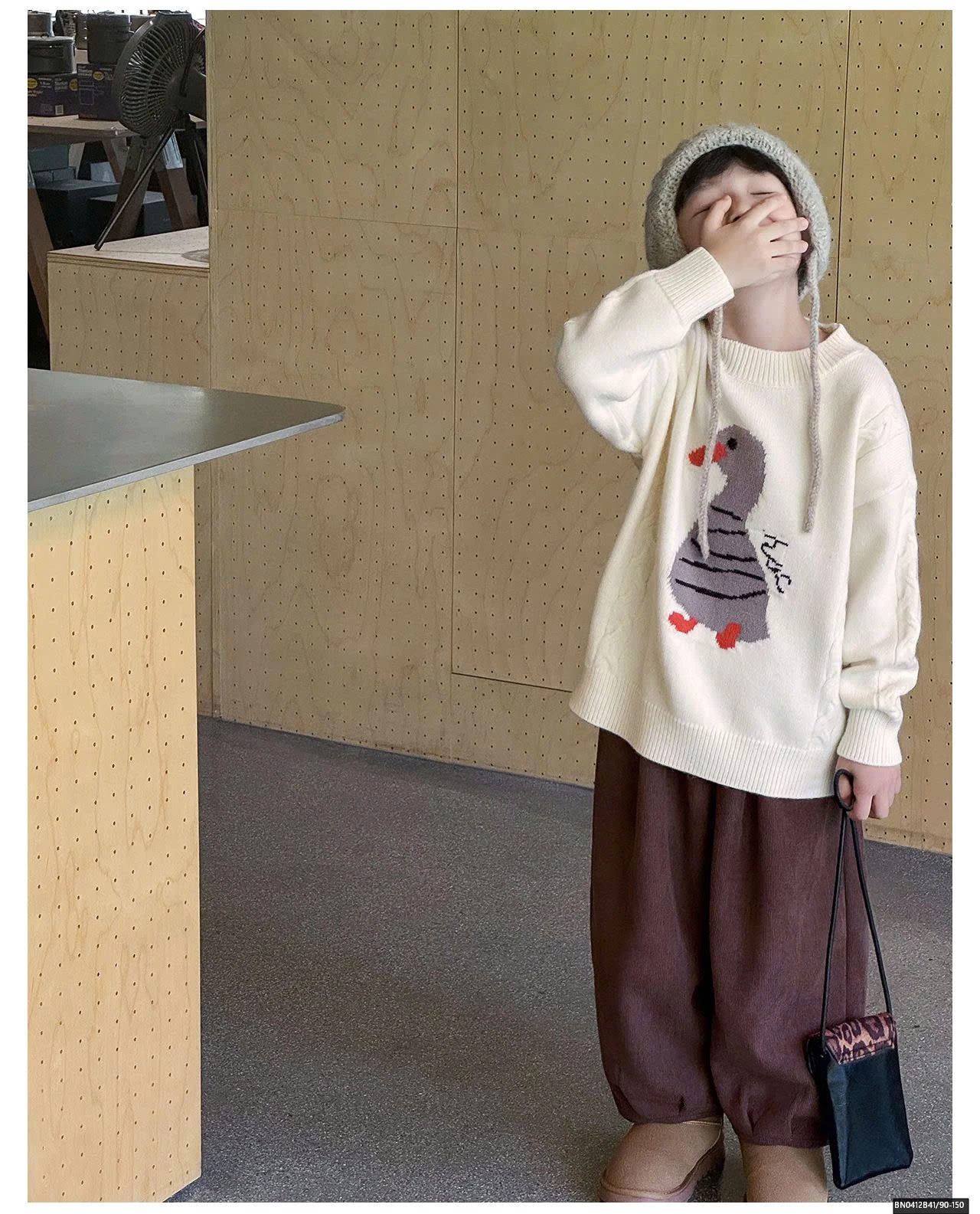 ÁO LEN CỔ TRÒN CON VỊT AOAOKIDS