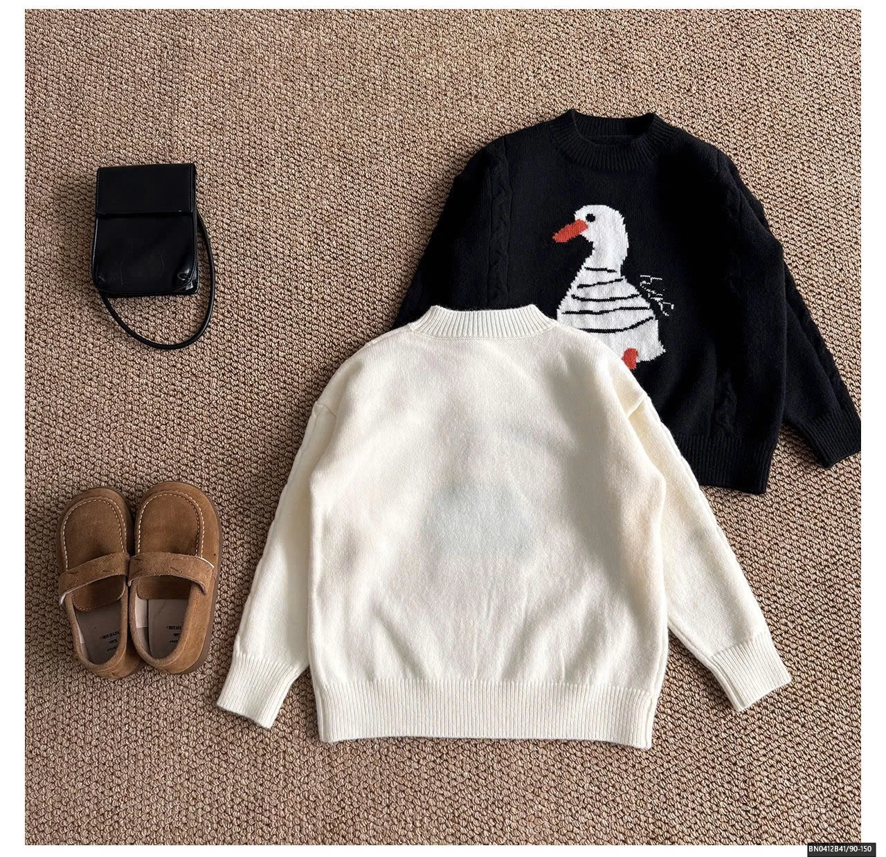 ÁO LEN CỔ TRÒN CON VỊT AOAOKIDS