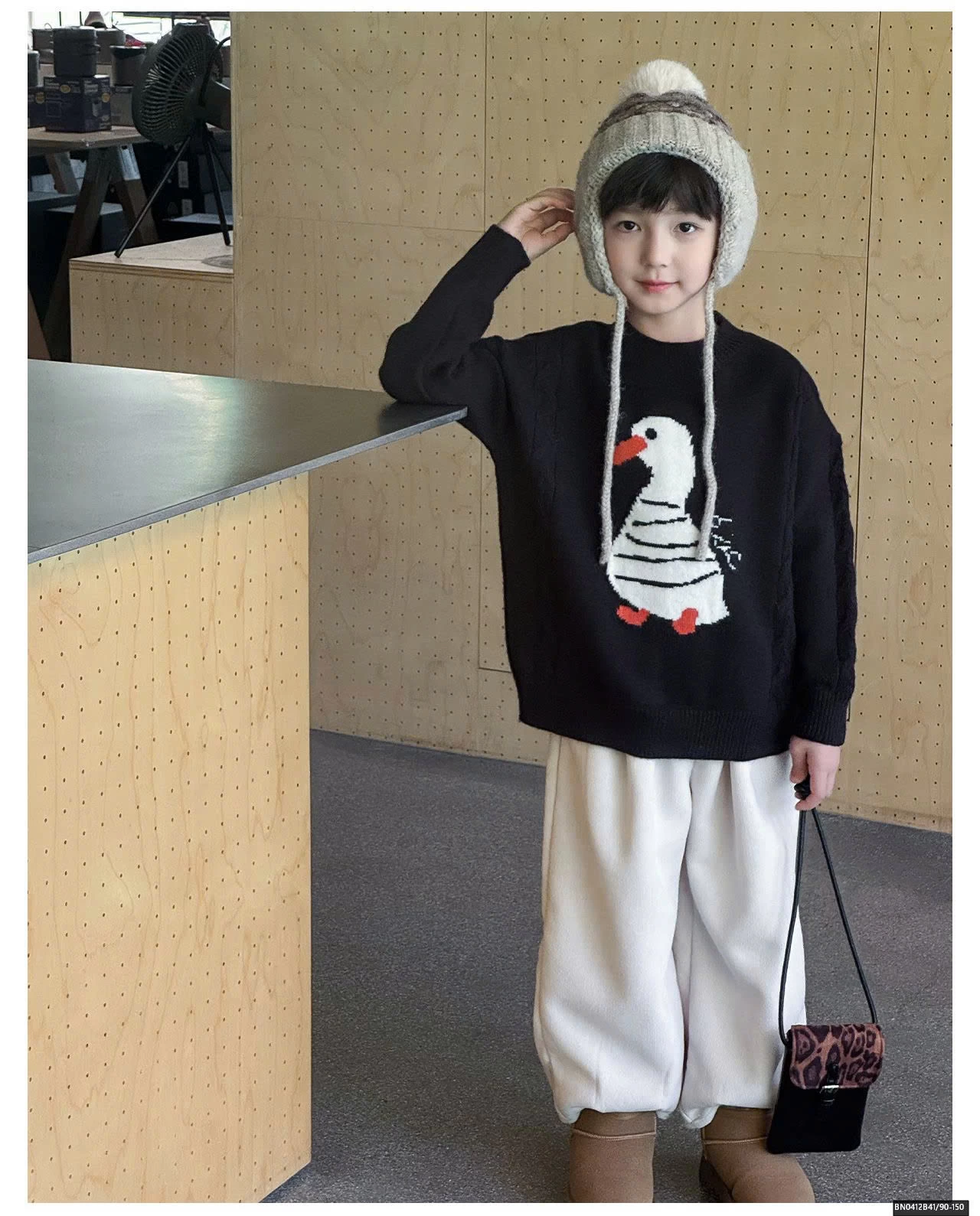 ÁO LEN CỔ TRÒN CON VỊT AOAOKIDS