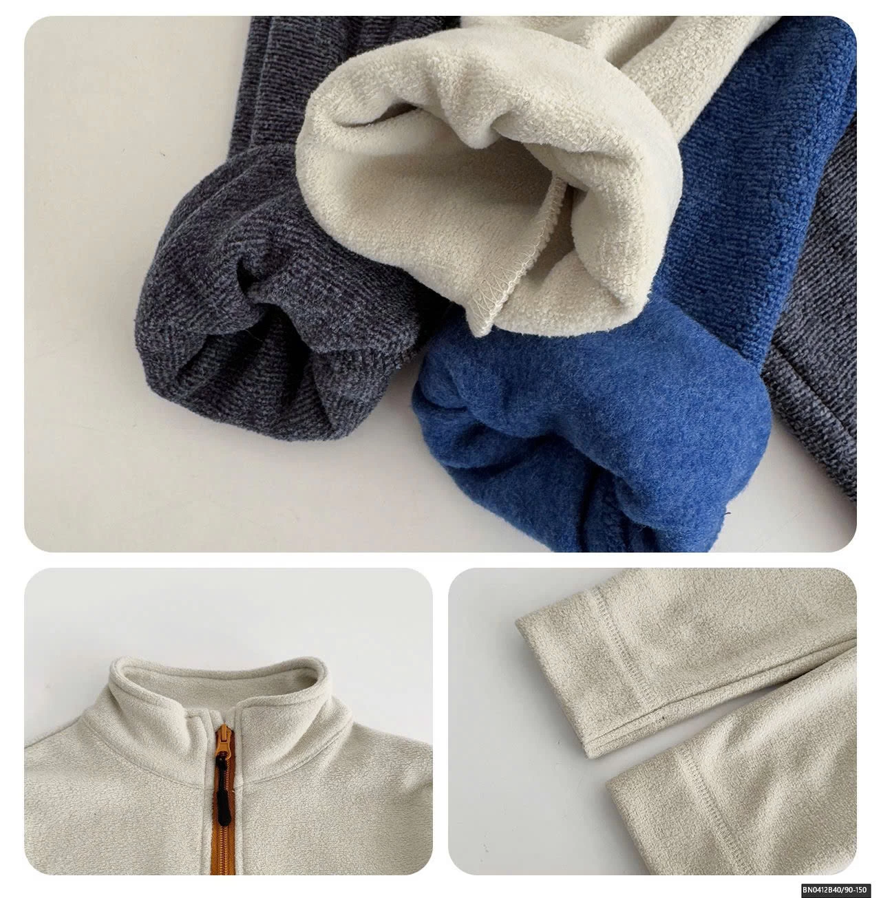 ÁO NỈ BÔNG CỔ KHÓA AOAOKIDS