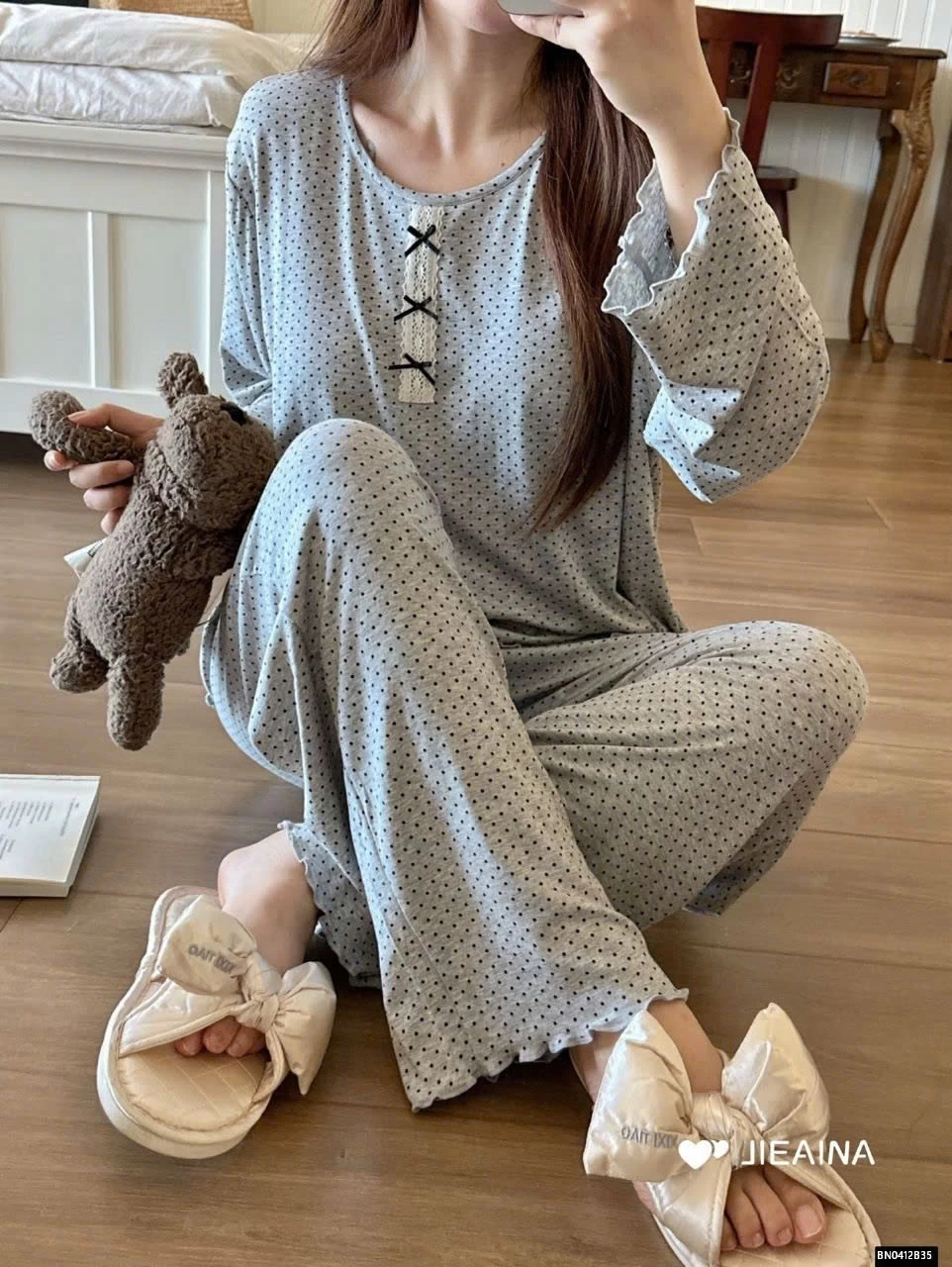 BỘ NGỦ COTTON CỔ NƠ