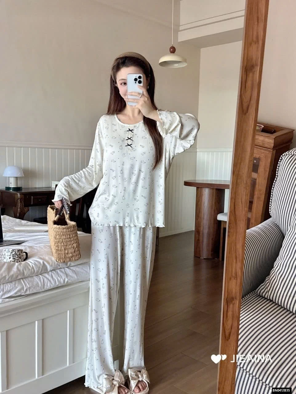 BỘ NGỦ COTTON CỔ NƠ