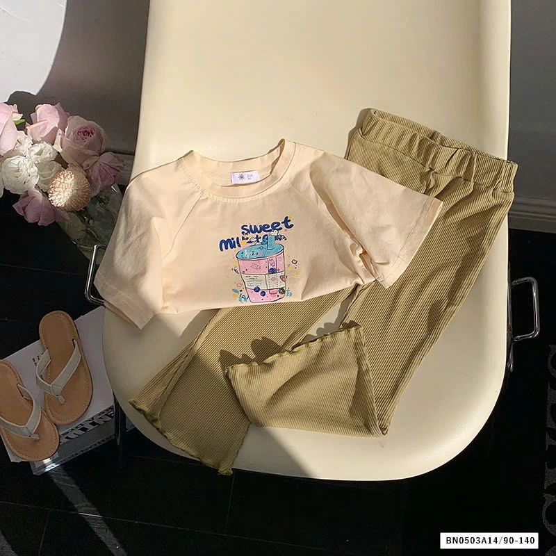 SÉT ÁO THUN QUẦN GÂN LOE