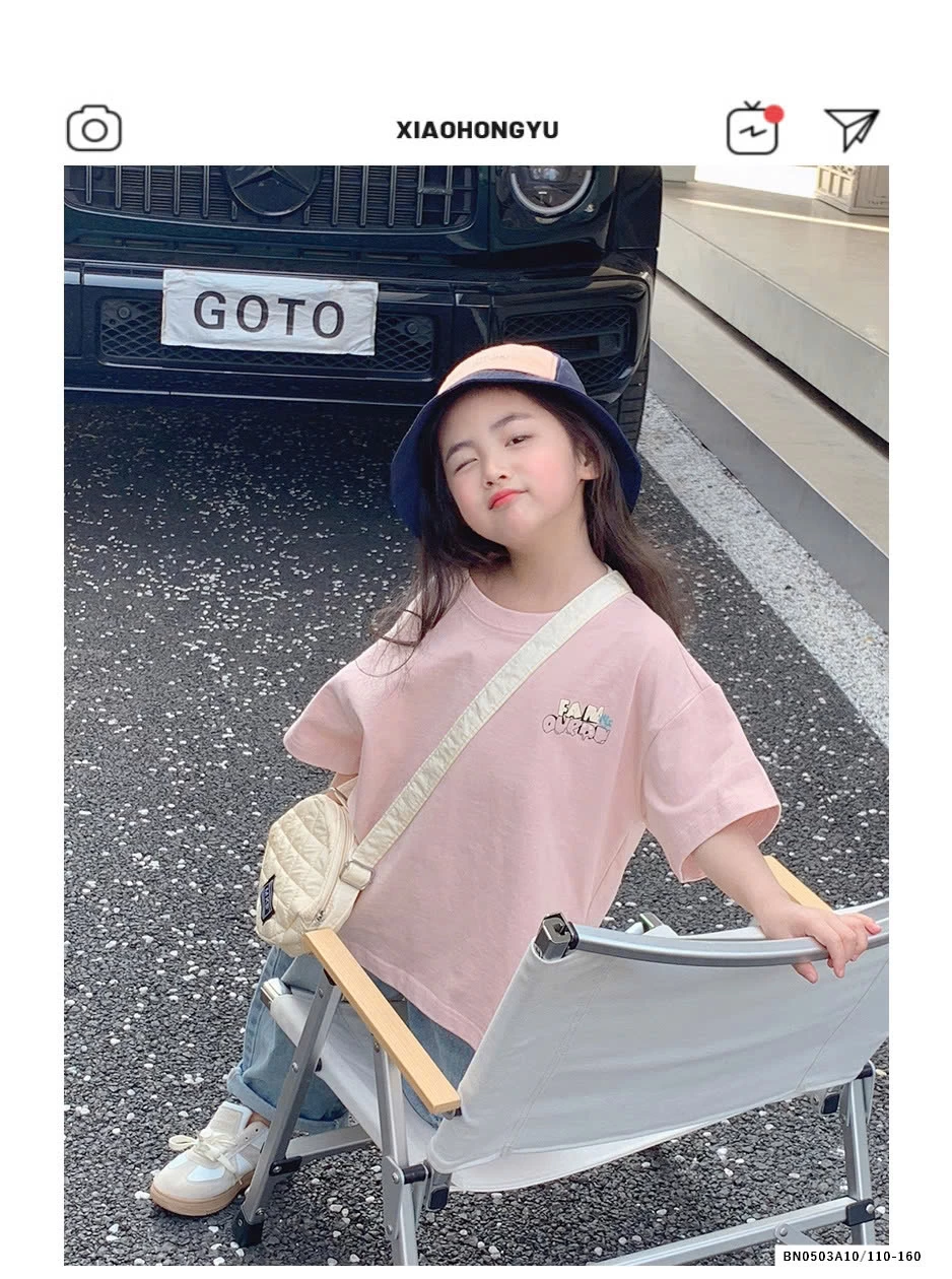 ÁO THUN HỒNG IN LƯNG BG