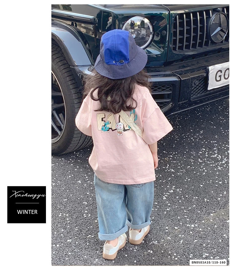 ÁO THUN HỒNG IN LƯNG BG