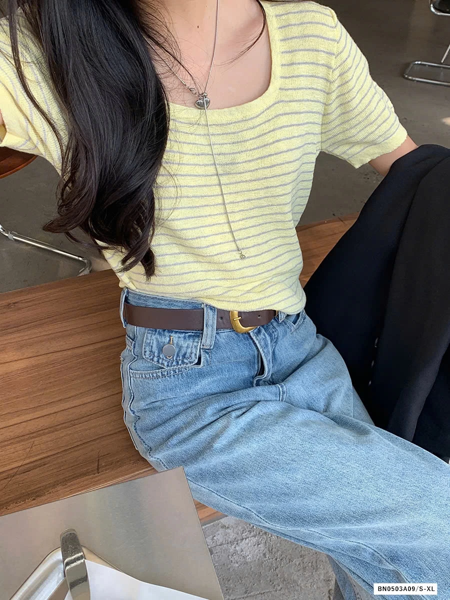 JEANS SUÔNG VIỀN GẤU