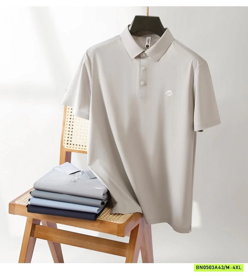 POLO LỤA NAM TRƠN MÀU