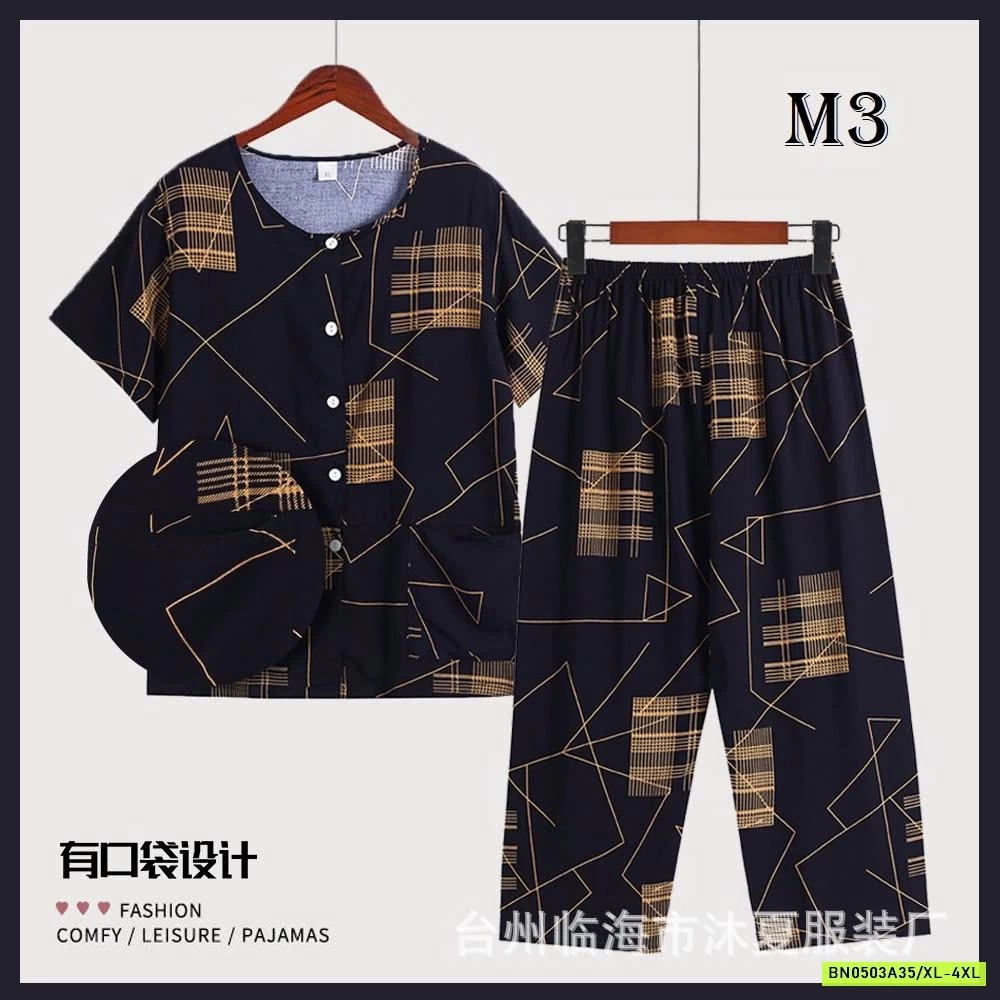 BỘ MẶC NHÀ HOẠ TIẾT HOA TRUNG NIÊN