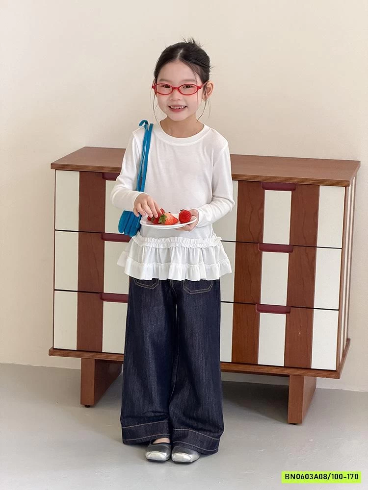 JEANS SUÔNG CHỈ NỔI 26A074 AMBB