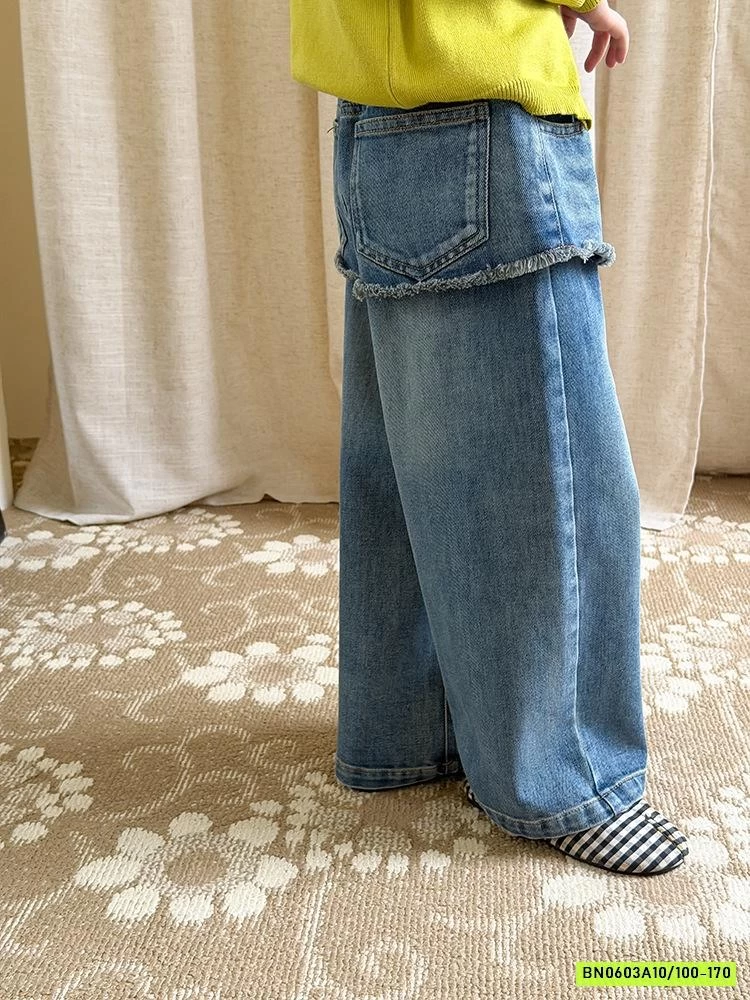 JEANS BAGGY GIẢ 2 LỚP RÁCH 26A034 AMBB