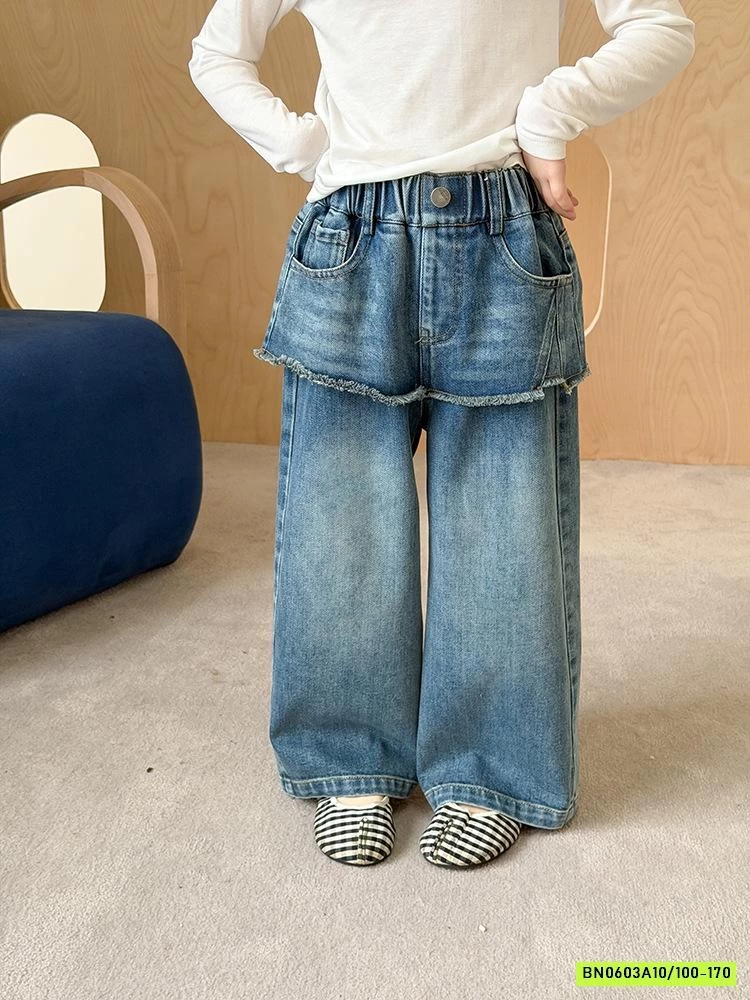 JEANS BAGGY GIẢ 2 LỚP RÁCH 26A034 AMBB