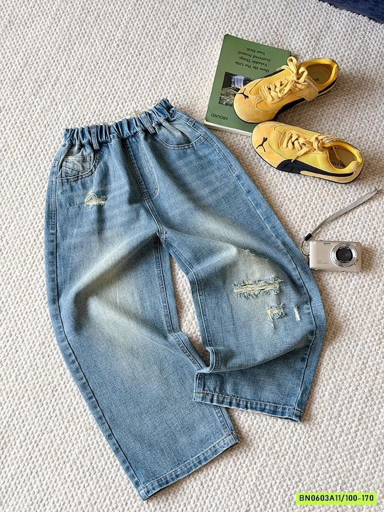 JEANS BAGGY RÁCH GỐI 26A145 AMBB