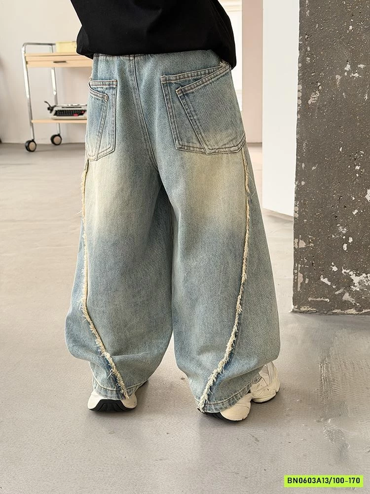 JEANS BAGGY GÂN RÁCH 26A133 AMBB