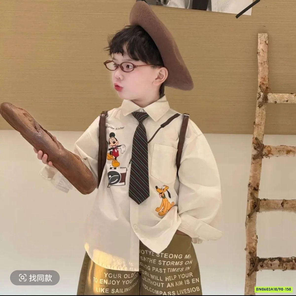 SƠ MI IN HÌNH KÈM CÀ VẠT