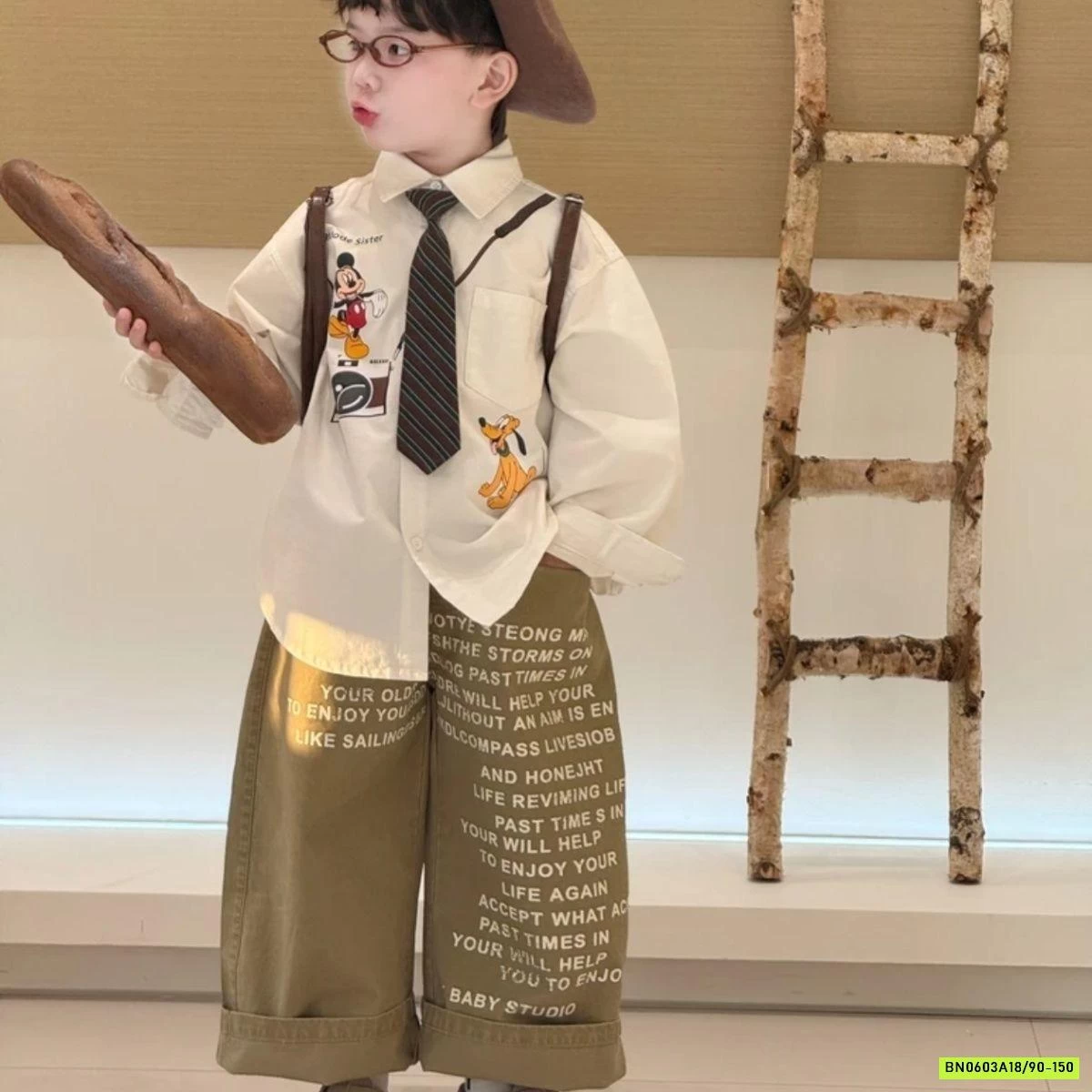 SƠ MI IN HÌNH KÈM CÀ VẠT