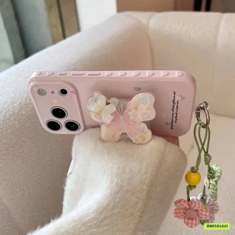 ỐP IP TONE HỒNG BƯƠM BƯỚM