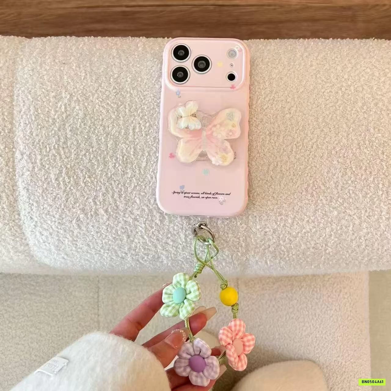 ỐP IP TONE HỒNG BƯƠM BƯỚM