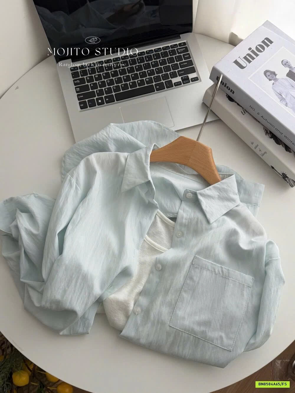 SƠ MI DÀI TAY TRƠN MÀU MOJITO