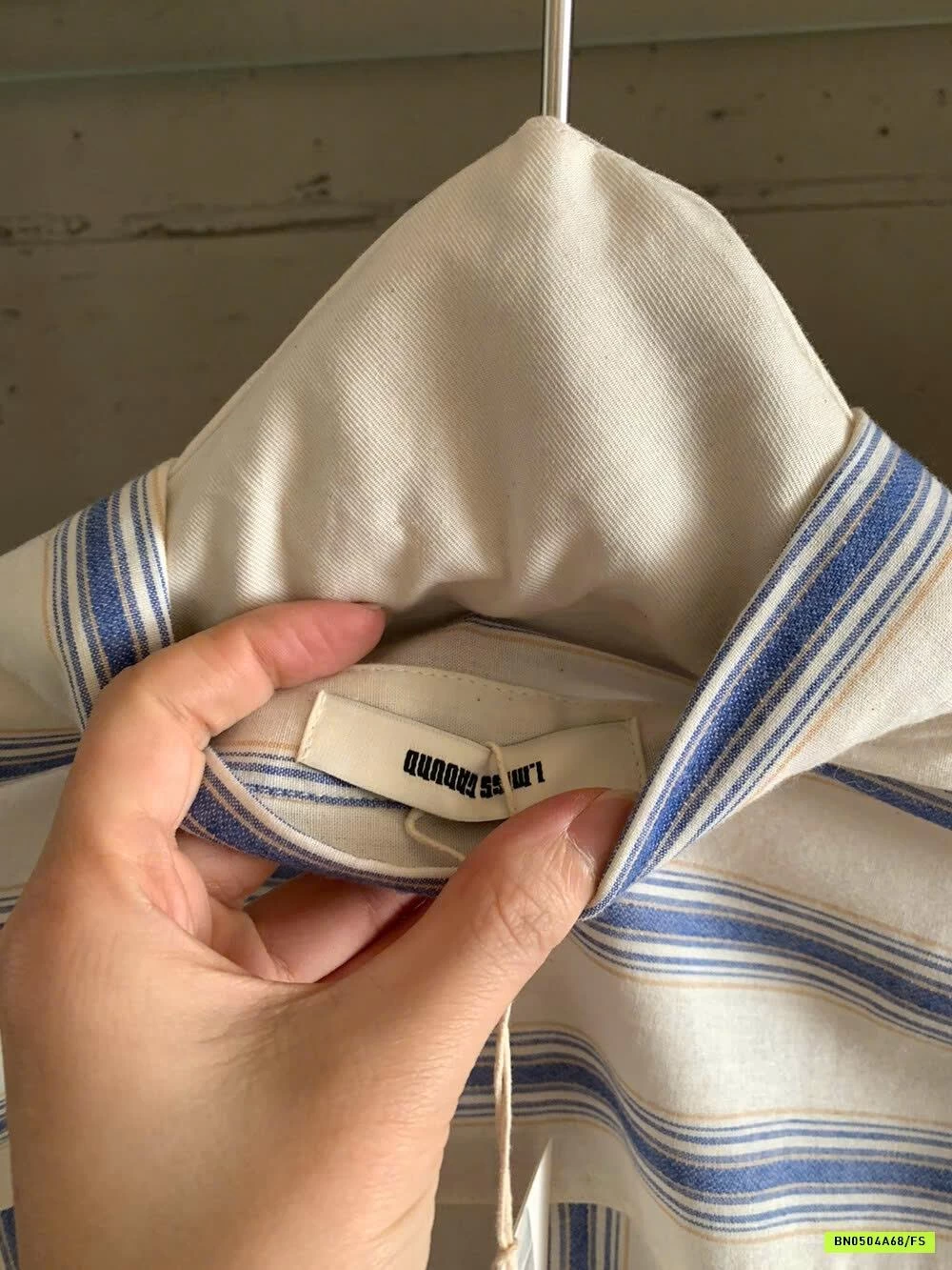 SƠ MI SỌC XANH OVERSIZE IMISS