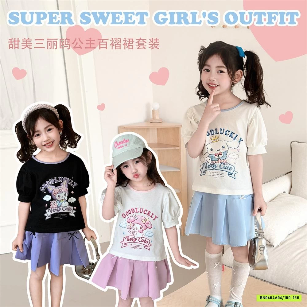 ÁO SANRIO MIX CV XẾP LY